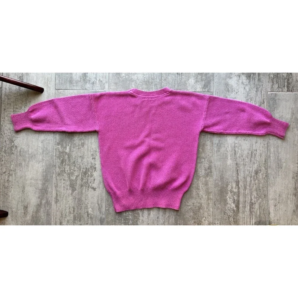 GAP Kids Sweater Girls Pink Metallic Shimmer Knit Pullover Crew Neck Casual S